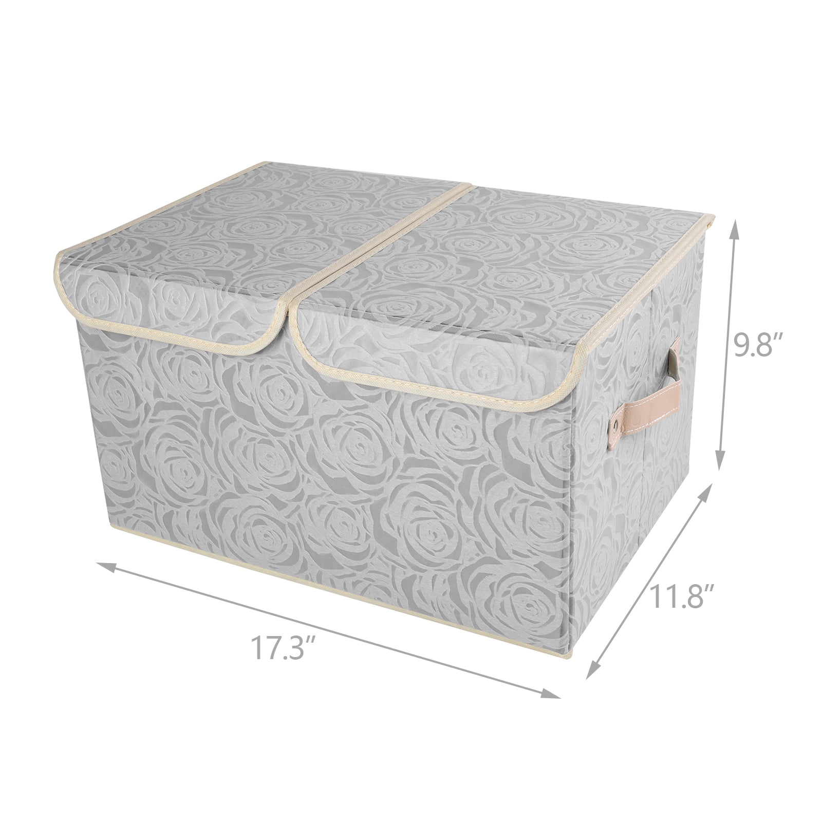  Valease Linen Fabric Collapsible Storage Bins with Removable  Lids and Handles, Washable Storage Box Containers Baskets Cube with Cover  for Bedroom,Closet,Office,Living Room,Nursery (Grey, Medium) : Home &  Kitchen