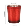 thumbnail image 3 of Christmas Votive Candle Holders: Glass Tealight Candle Holder Tea Candle Holder for Jar Candles Candle Cup for Table Centerpiece Home Xmas Party Decorations Gifts （Red）, 3 of 7