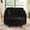 Black, variant on Two-Seater Sofa with Curved Storage Footstool & USB Charging, Black Polyester Loveseat with Adjustable Backrest & Side Pockets for Living Room