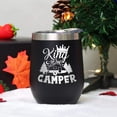thumbnail image 5 of King of The Camper Wine Tumbler, Outdoor Camping Gifts Coffee Mug Cup, Camp Wine Glass Stemless Tumblers with Lid Stainless Steel Insulated Vacuum, RV Gifts for Campsite Travel Camping 12 Oz, 5 of 6