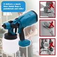 thumbnail image 5 of High Pressure Cordless Paint Sprayer Electric Airless HVLP Spray Gun w/2 Battery, Blue,2026 new, 5 of 15