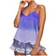thumbnail image 2 of Conjunto de pijama de poliéster con tirantes finos y estampado de moda para mujer, 2 of 8