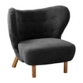 thumbnail image 3 of Silla de sofá individual,Sofá individual Accent Sofa Cosy para adultos,Sala de estar minimalista y moderna con una sola silla.,Sofá perezoso individual Silla decorativa Sofá de negro, 3 of 9