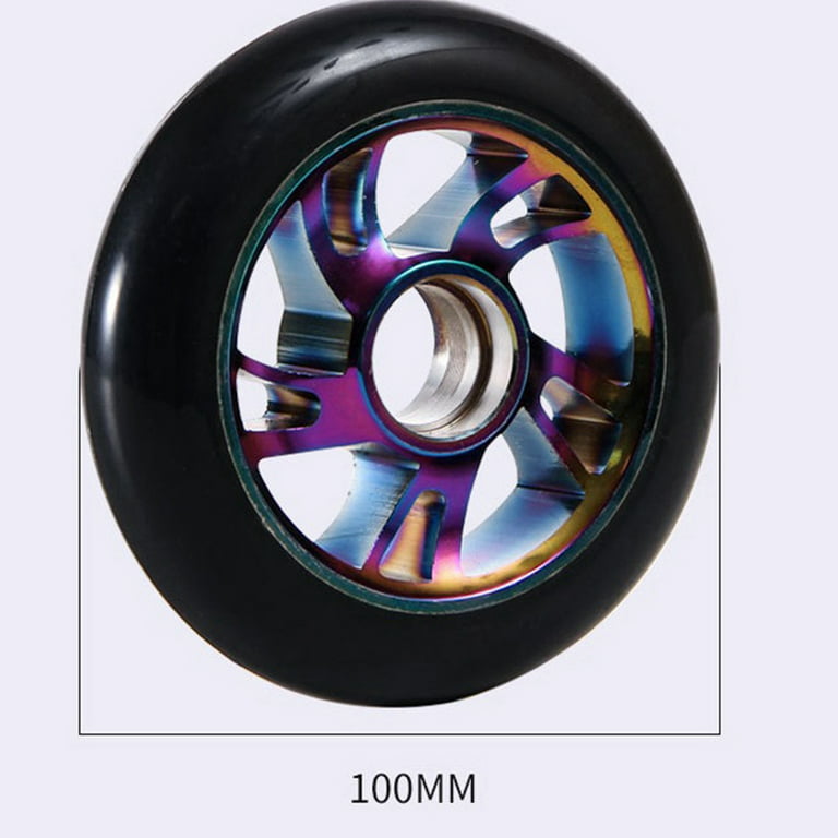 4 Pcs 100mm Scooter Replacement Wheels with Bearing Stunt Scooter Pu Wheels  for Rocking , Extreme 