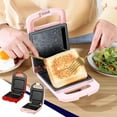 thumbnail image 1 of Panificadora | Mini máquina de desayuno con calefacción de doble cara | Tostadora para hacer sándwiches | Calentamiento rápido antiadherente | Electrodoméstico compacto | Rojo | 8,46 x 6,02 x 4,13, 1 of 8