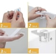thumbnail image 2 of Cabinet Locks Child Safety Latches - 10 Pack Baby Proofing Cabinets Drawer Lock with Adhesive for Easy Installation (White), 2 of 5