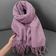 thumbnail image 1 of RXIRUCGD Women's Fashionable Solid Color Tassels Soft Skin Friendly Scarf( Hot Pink ), 1 of 4
