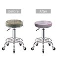 thumbnail image 5 of Xecao's Pink Flamingo Print Stool Covers offer stylish, washable protection for PU round bar stools, perfect for home or commercial use., 5 of 7