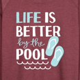 thumbnail image 3 of Instant Message - Life Is Better By The Pool - Women's Lightweight French Terry Long Sleeve Shirt, 3 of 6
