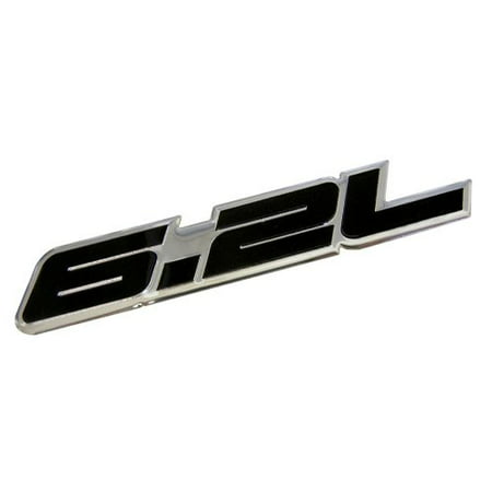 6.2L Liter in BLACK Highly Polished Aluminum Silver Chrome Car Truck Engine Swap Badge Nameplate Emblem for Chevy Camaro SS Corvette Cadillac L99 LS3 LSA C6 Pontiac G8 GXP V8 Vauxhall