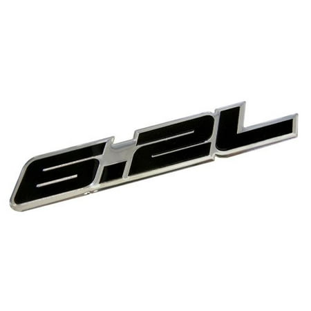 Camaro Nameplate - 6.2L Liter in BLACK Highly Polished Aluminum Silver Chrome Car Truck Engine Swap Badge Nameplate Emblem for Chevy Camaro SS Corvette Cadillac L99 LS3 LSA C6 Pontiac G8 GXP V8 Vauxhall VXR8