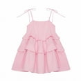 thumbnail image 5 of HJYCHN Kids Dress Spaghetti Strap Tiered Cake Maxi Dress with Bohemian Style for Back to School Dresses for Girls 16 Years, 5 of 6