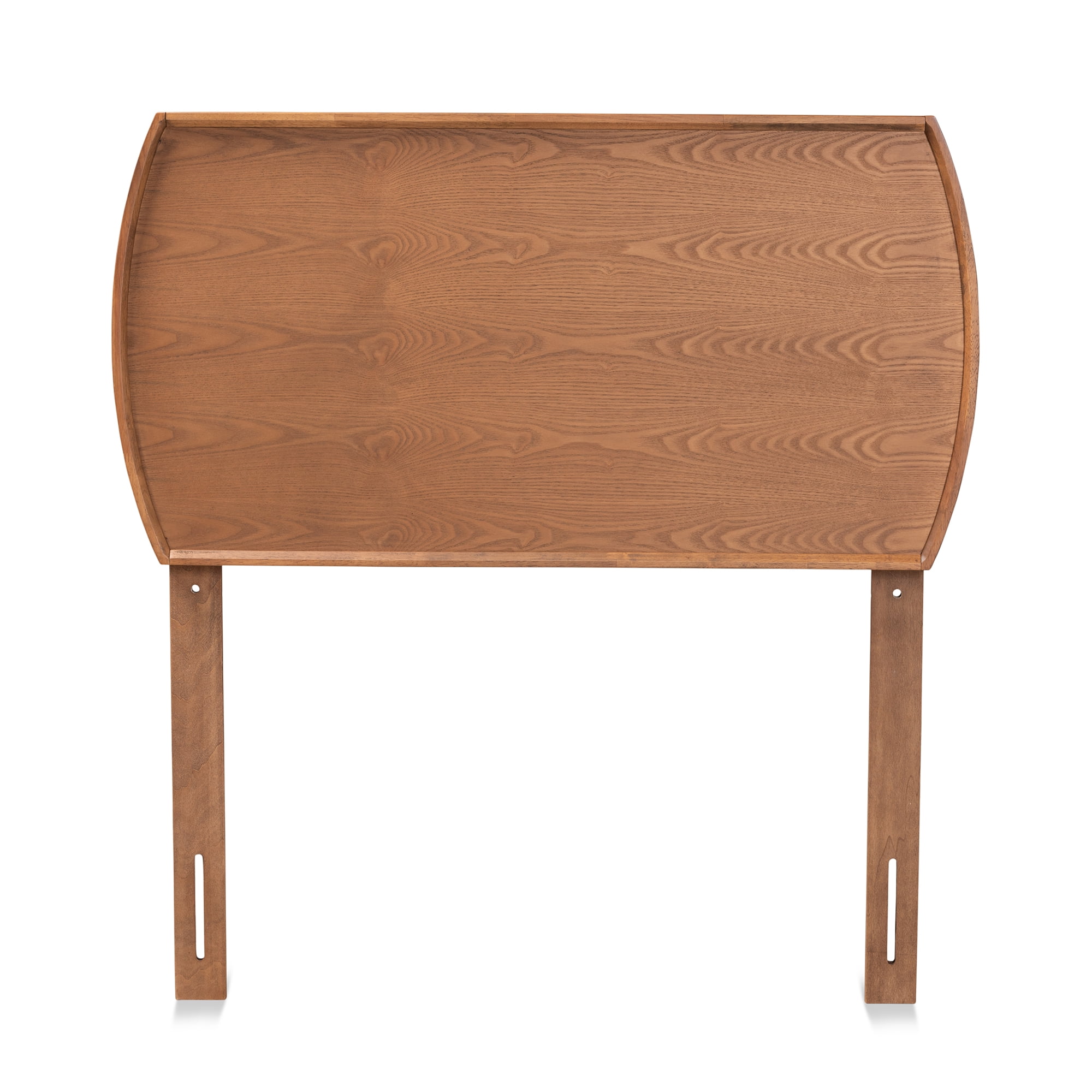 Baxton Studio Laurien Mid-Century Panel Back Support Engineered Wood Headboard, Twin, Ash Walnut