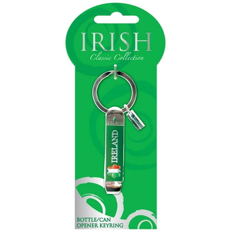 Shamrock Bottle - Classic Bottle Can Opener Keyring - Tri Colour Shamrock