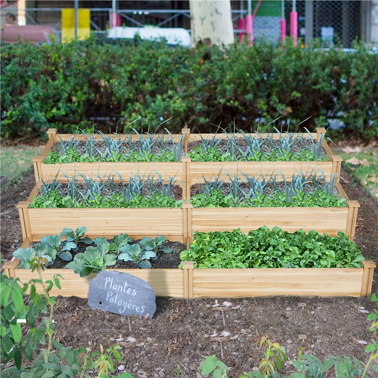 Yaheetech Raised Garden Bed Kit, 2x8 ft Wooden Planter Box photo 8