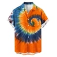 thumbnail image 4 of Awdenio Mens T-shirts Hawaiian Shirt Button Down Tie Dye Casual Short Sleeve Summer Beach Shirts, 4 of 6