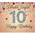 thumbnail image 4 of Sparkling Double Digits 10 Birthday Backdrop Banner Happy Birthday Party Decorations Photography Props Background for Kids Birthday Party Celebration Photo Booth Decor, 4 of 7