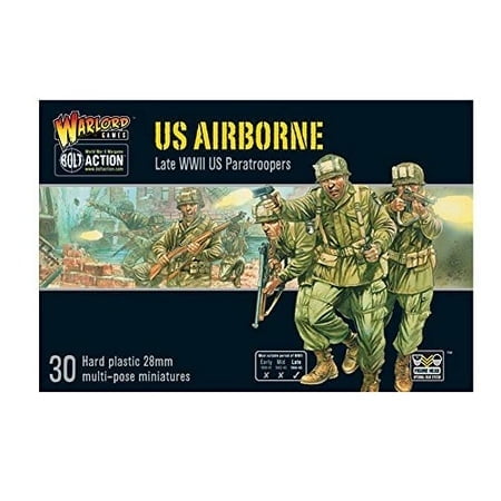 Bolt Action US Airborne Paratroopers 1:56 WWII Military Wargaming Figures Plastic Model Kit
