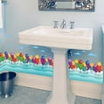 thumbnail image 3 of Pegatinas decorativas para cuartos de niños y baños, calcomanías de pared con peces marinos de colores, 3 of 5
