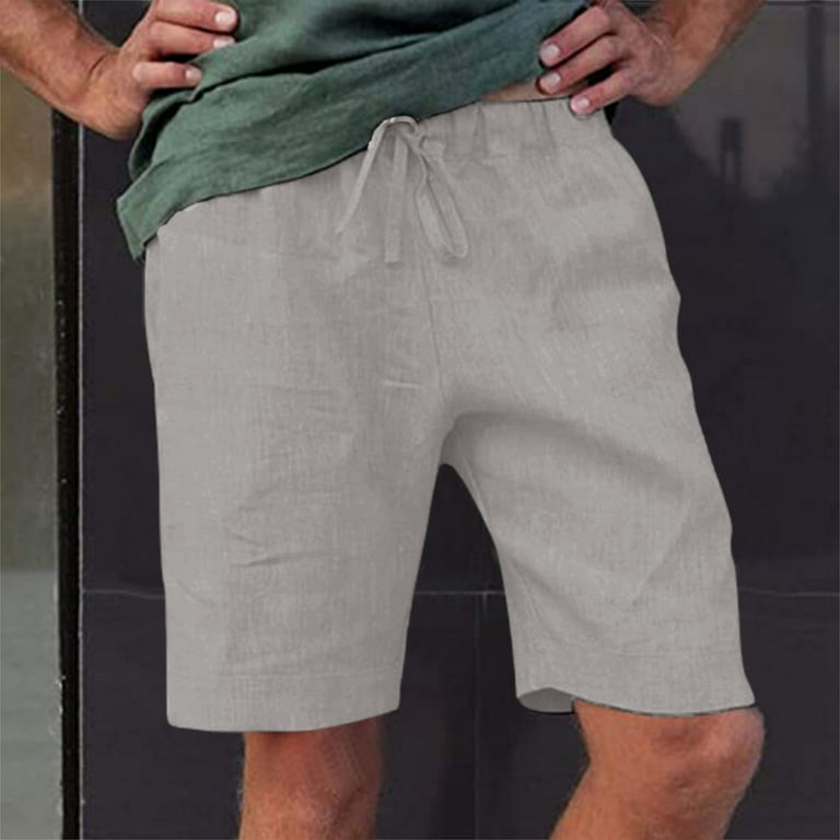 Men s Summer Casual Loose 100 Cotton Shorts Drawstring Cotton And Hemp I Fit Shorts Men Shorts Pants Men Basketball Shorts Hiking Shorts Men Quick Y Workout Men Shorts Walmart