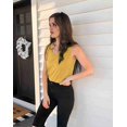 thumbnail image 4 of V Neck Tank Tops for Women Loose Fit Sleeveless Top Summer Clothes Yellow L, 4 of 6