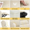 thumbnail image 6 of Renwick Faux Leather Push Back Theater Recliner, Set of 2, Beige, 6 of 10