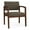 Adler Brown, variant on Lenox Wood Reception Waiting Oversize Guest Chair / Walnut Wood / Blue