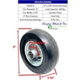 thumbnail image 3 of 9x3.50-4 Pneumatic Wheel & Tire Assembly With 4 Ply Tire (2 1/4" Off-Set Hub & 1" Roller Bearings), 3 of 3