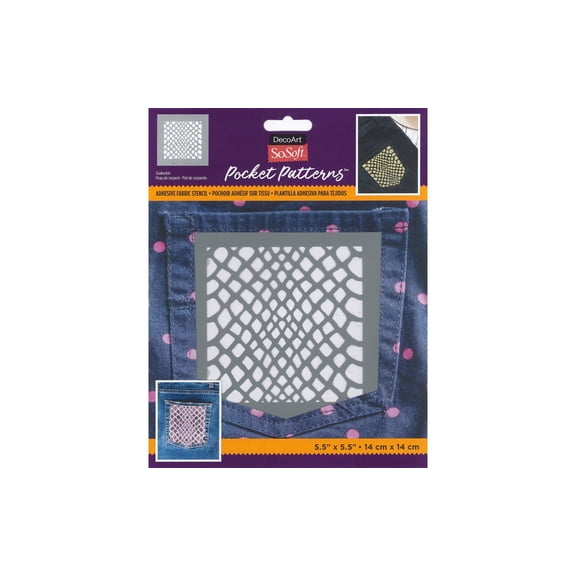 Decoart SoSoft Fabric Stencil 5.5x5.5" Snakeskin