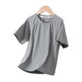 thumbnail image 6 of TGPMGRZ Boys Rash Guard Short Sleeve UPF 50+ Rashguard Water Shirts Sportswear Grey 11-12 Years, 6 of 10
