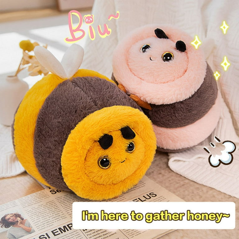 Fuzzy Bumblebee Plush Bee Toy Bee Soft Toy Stuffed Animal Toy Stuffed Plush  Pillows Bee Gifts For Women Boys Girls Birthday Or Party 30cm Doll (h-3)