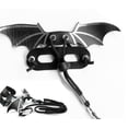 thumbnail image 3 of Methold Correa de lagarto ajustable Arnés de dragón barbudo Alas de cuero frescas Correa de seguridad para caminar Suministros para perros negro y plata Methold PT001406-02, 3 of 6