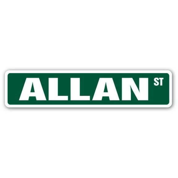 ALLAN Street Sign Childrens Name Room Sign | Indoor/Outdoor |  36" Wide