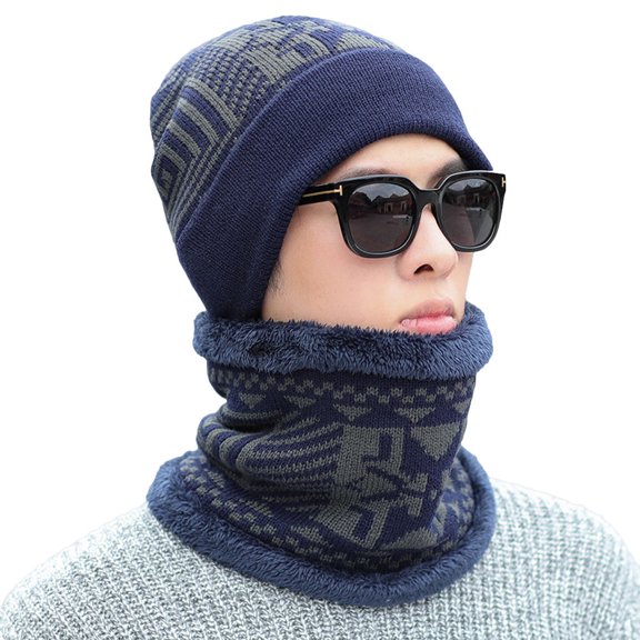 UPOUART Winter Scarf and Hat Set, Multi-Knit Warm Accessories for Cold Weather, Comfortable and Cozy Fit