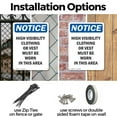 thumbnail image 3 of (2 Pack) High Visibility Clothing Or Vest OSHA Notice Sign 7 Inch X 10 Inch Indoor / Outdoor Rust-Free Aluminum Metal Signs for Workplace, Workshop, and Construction Site, Made in the, 3 of 8