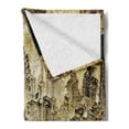 thumbnail image 2 of Vintage Soft Flannel Fleece Throw Blanket, High Buildings Night Luminous United States of America City Vibrant Alive Town Photo, Cozy Plush for Indoor and Outdoor Use, 60" x 80", Yellow, by Ambesonne, 2 of 5