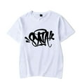 thumbnail image 1 of T-shirt Central Cee Syna World Col Rond en Pur Coton à Manches Courtes T-shirt Unisexe hip-hop, 3TG, Blanc, 1 of 5