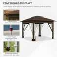thumbnail image 6 of Resenkos Outdoor Gazebo Tent Replacement Top, Outdoor Sun Shade Shelter Replacement Top, Pop Up Canopy Tent, 6 of 6