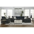 thumbnail image 2 of Roundhill Furniture Nason Wide Wale Corduroy Sectional Sofa Chaise with Armchair and Ottoman, Charcoal, 2 of 14