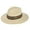 Beige, variant on Top Headwear Wide Brim Paper Panama Hat w/ Red and Green Rhinestone Stripe - Black