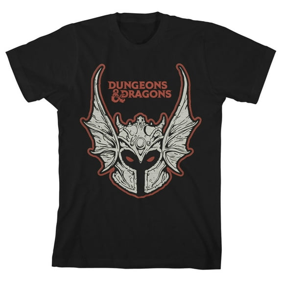 Dungeons & Dragons Winged Helmet Logo Youth Black T-shirt