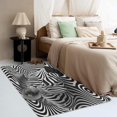thumbnail image 3 of Zebra Rugs for Living Room Bedroom - Stripe Rug 3x5 - Black and White Carpet for Home Decor - Washable Non Slip Patterned Indoor Small Area Rug - Soft & Low Pile (ZJ&456), 3 of 7