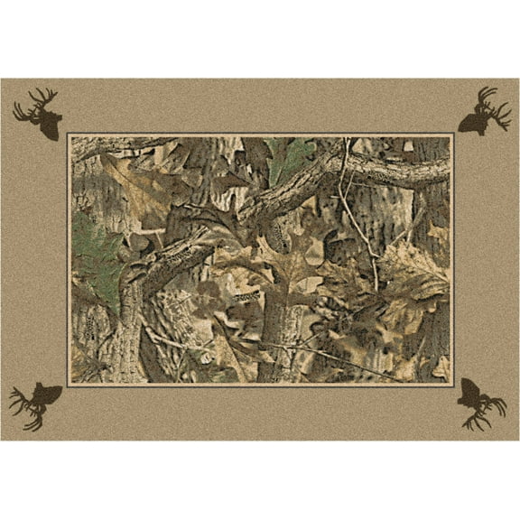 Milliken Ivory Nature Print Antlers Area Rug Timber - Aprx 3' 10" x 5' 4"