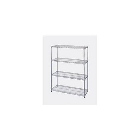 Wesco 272641 36 inch W x 74 inch H x 18 inch D Wire Shelving Starter Unit
