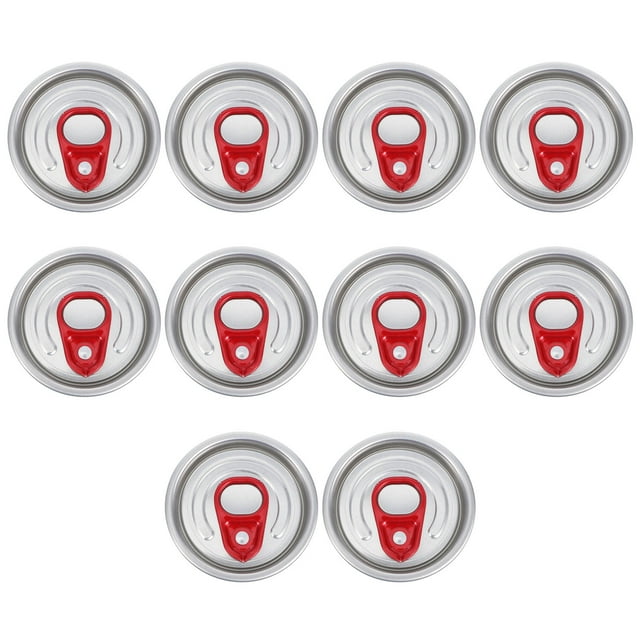 10 Uds. Tapas para tapas de latas, tapa protectora con anillo de tracción para latas de refresco, tapas abiertas de aluminio, tapas de sellado de latas completamente abiertas para cerveza, refrescos,
