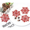 thumbnail image 3 of CoreLiving 12-Pack Red Snowflake Ornaments, Plastic Snowflake Ornament Set for Hanging on Christmas Tree and Ceiling, Mini Snowflake Decor for Winter Wonderland Theme Party and Home, 3 of 6
