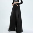 thumbnail image 4 of Women's New Wash High Waist Wide Leg Jeans Casual, Floral Design, Polyester Blend, Multiple Sizes Available, 4 of 5
