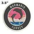 thumbnail image 2 of Marmaris, Turkey Dolphin Sunset 3.5 Inch Iron Or Sew On Embroidered Fabric Badge Patch Ocean Beach, Salt Life Iconic Series, 2 of 2