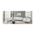 thumbnail image 4 of Meridian Furniture Michelle White Vegan Leather Sofa, 4 of 13