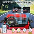 thumbnail image 4 of Funcid 24V 9AH Ride on Toys 2 Seater Ride on Cars with Remote Control, 4WD Powered Ride on Electric Truck Car for Kids w/ Bluetooth, MP3, LED Lights, 3-Point Seat Belts, Spring Suspension, Red, 4 of 9